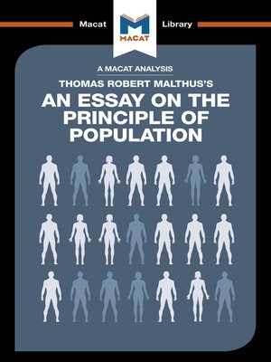 cover image of A Macat Analysis of An Essay on the Principle of Population